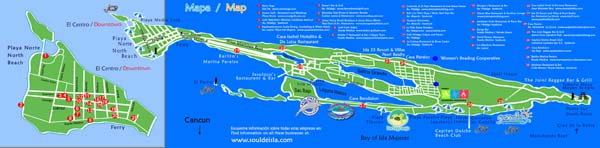 Isla Mujeres Map